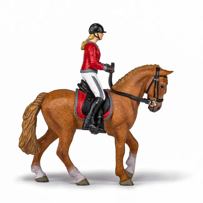 PAPO FIGURINA SET ECHITATIE CAL SI JOCHERITA IN JACHETA ROSIE VIVPapo51564