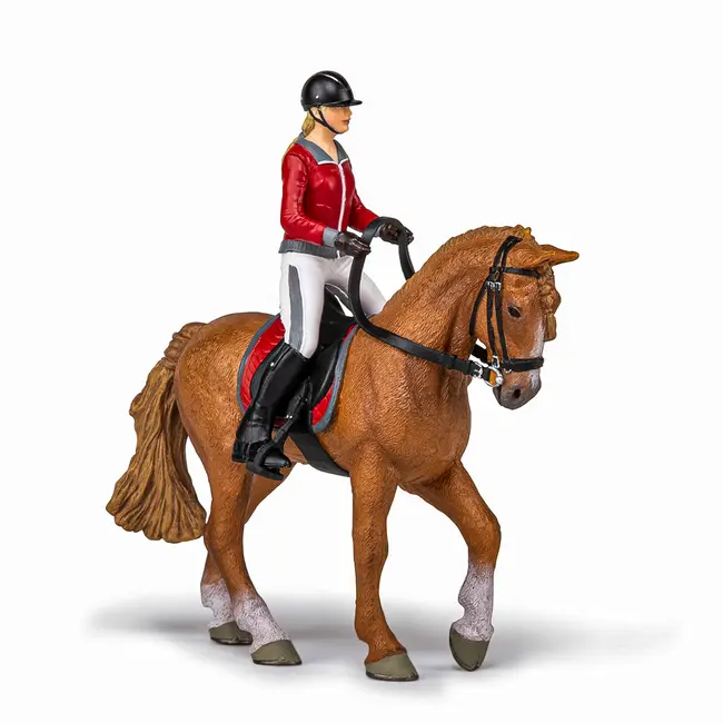 PAPO FIGURINA SET ECHITATIE CAL SI JOCHERITA IN JACHETA ROSIE VIVPapo51564