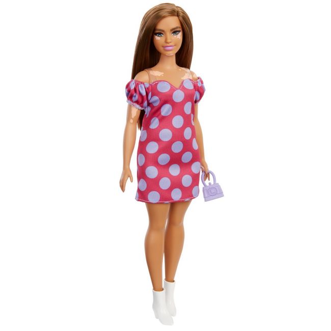 PAPUSA BARBIE FASHIONISTA SATENA CU ROCHIE ROZ CU BULINE VIVMTFBR37_GRB62
