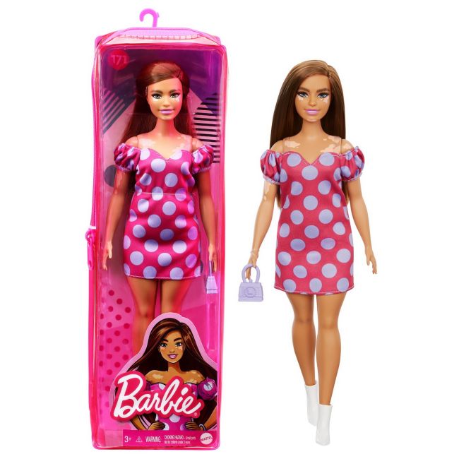 PAPUSA BARBIE FASHIONISTA SATENA CU ROCHIE ROZ CU BULINE VIVMTFBR37_GRB62