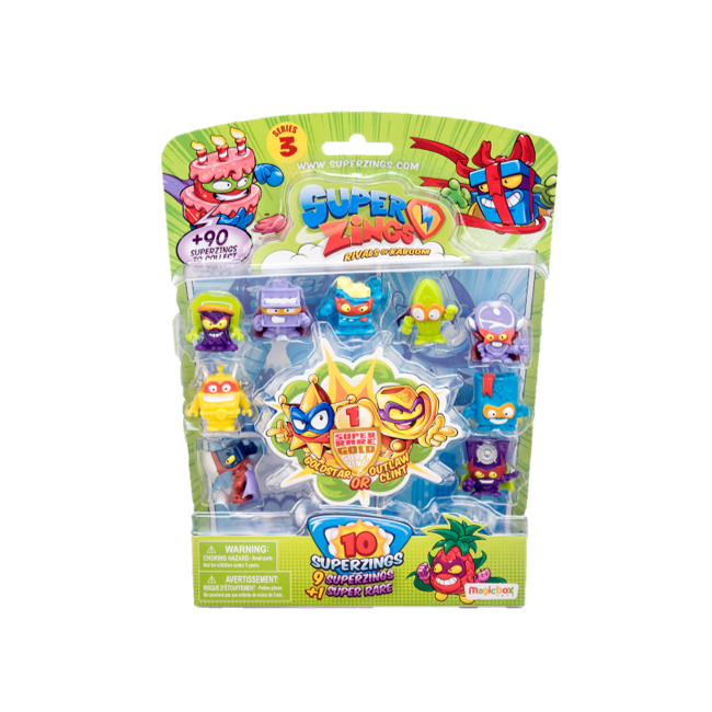 SUPERZINGS 3 SET DE 10 FIGURINE VIVSZ3005