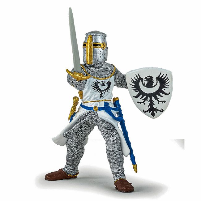 PAPO FIGURINA CAVALER ALB CU SABIE VIVPapo39946