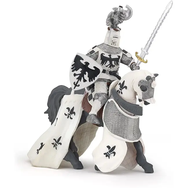 PAPO FIGURINA CAVALER CU PENE ALB VIVPapo39785