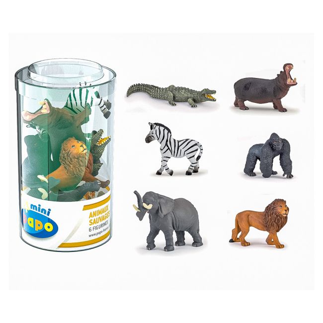 PAPO FIGURINA SET 6 MINI ANIMALE SALBATICE VIVPapo33020