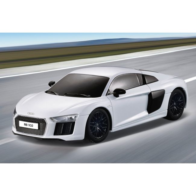 MASINA CU TELECOMANDA AUDI R8 ALB CU SCARA 1 LA 24 VIVRas72300_Alb