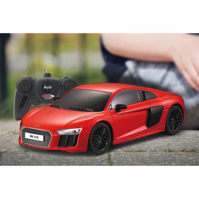 MASINA CU TELECOMANDA AUDI R8 ROSU CU SCARA 1 LA 24 VIVRas72300_Rosu