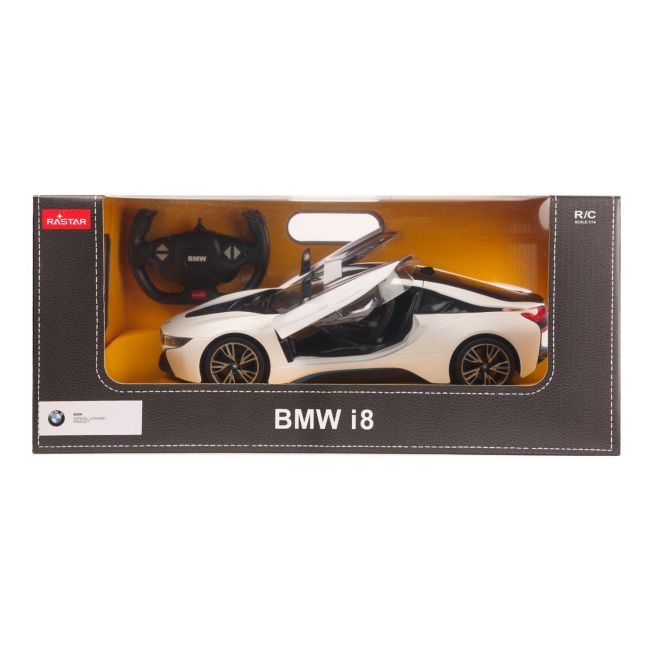 MASINA CU TELECOMANDA BMW I8 ALB SCARA 1 LA 14 VIVRas71010_Alb