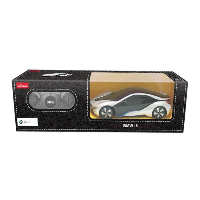MASINA CU TELECOMANDA BMW I8 ALBA SCARA 1 LA 24 VIVRas48400_Alb
