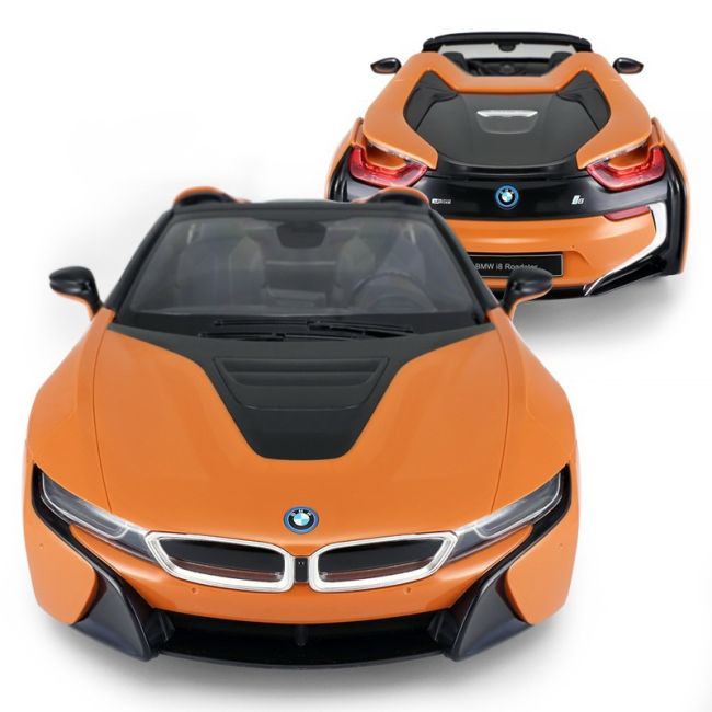 MASINA CU TELECOMANDA BMW I8 PORTOCALIE SCARA 1 LA 12 VIVRas95500_Portocaliu