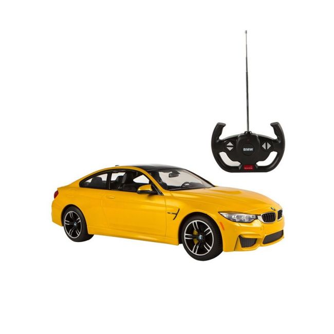 MASINA CU TELECOMANDA BMW M4 GALBEN CU SCARA 1 LA 14 VIVRas70900_Galben