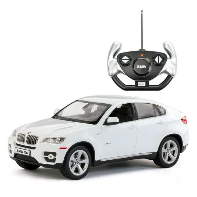 MASINA CU TELECOMANDA BMW X6 ALBA CU SCARA 1 LA 14 VIVRas31400_Alb