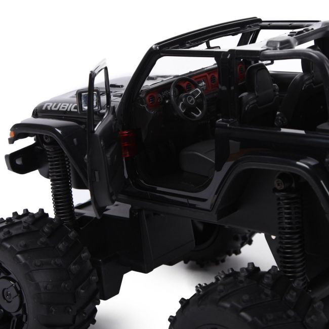 MASINA CU TELECOMANDA JEEP WRANGLER JL NEGRU CU SCARA 1 LA 14 VIVRas79410_Negru