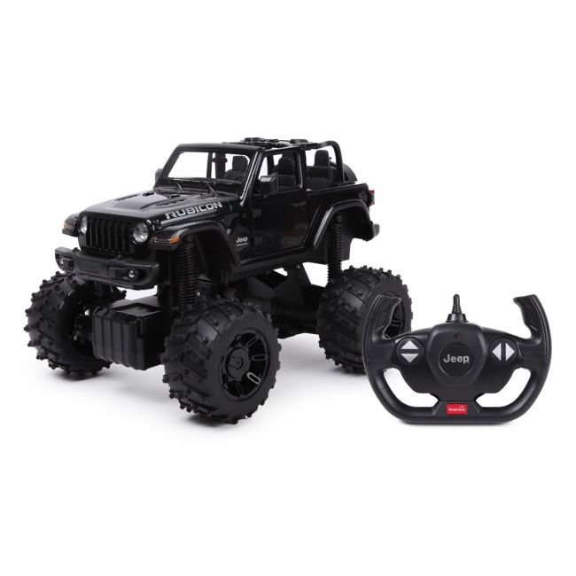 MASINA CU TELECOMANDA JEEP WRANGLER JL NEGRU CU SCARA 1 LA 14 VIVRas79410_Negru