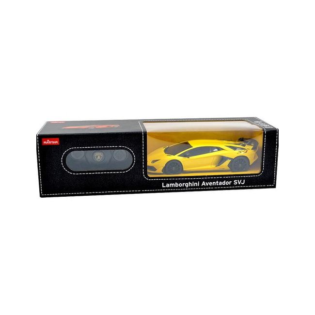 MASINA CU TELECOMANDA LAMBORGHINI AVENTADOR SVJ GALBEN CU SCARA 1 LA 24 VIVRas96100_Galben