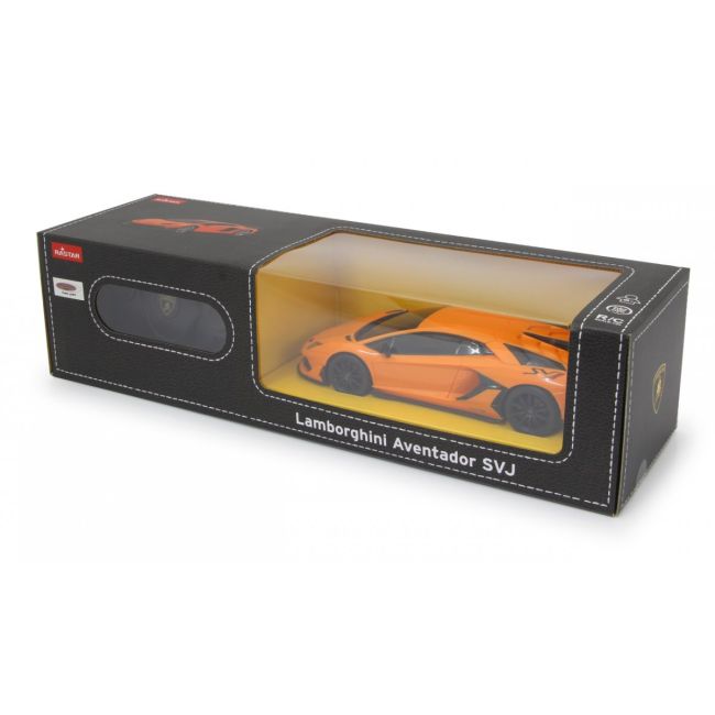 MASINA CU TELECOMANDA LAMBORGHINI AVENTADOR SVJ PORTOCALIU CU SCARA 1 LA 24 VIVRas96100_Portocaliu