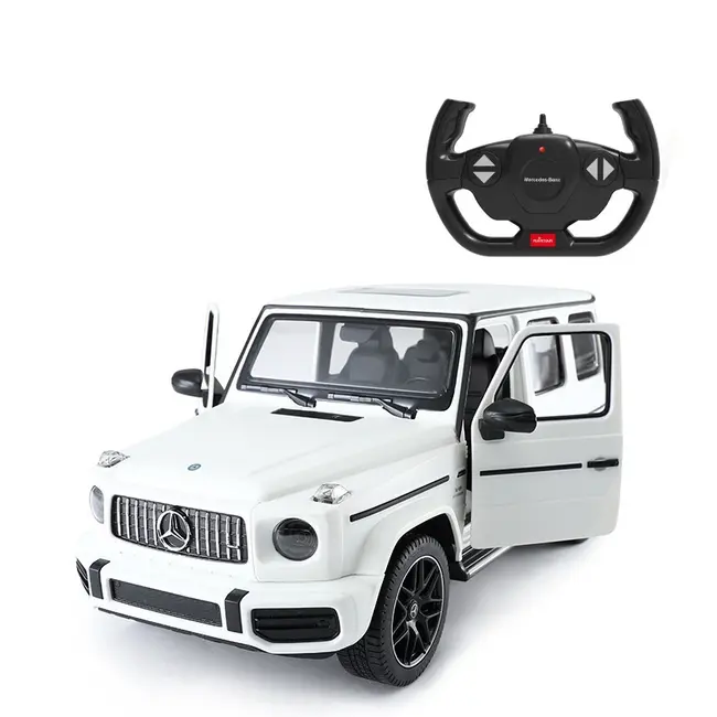 MASINA CU TELECOMANDA MERCEDES-BENZ G63 ALB SCARA 1 LA 14 VIVRas95700_Alb