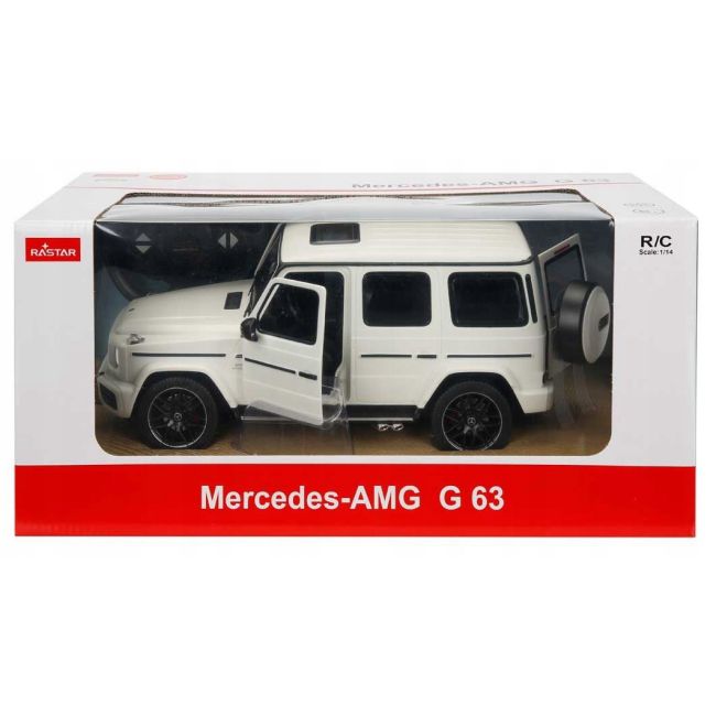 MASINA CU TELECOMANDA MERCEDES-BENZ G63 ALB SCARA 1 LA 14 VIVRas95700_Alb
