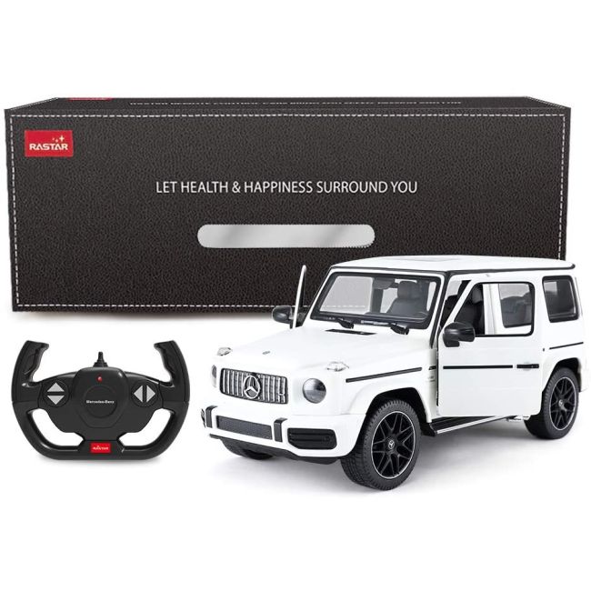 MASINA CU TELECOMANDA MERCEDES-BENZ G63 ALB SCARA 1 LA 14 VIVRas95700_Alb