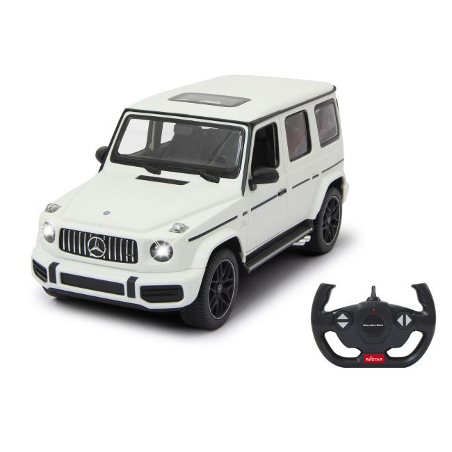 MASINA CU TELECOMANDA MERCEDES-BENZ G63 ALB SCARA 1 LA 14 VIVRas95700_Alb