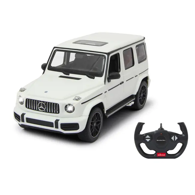 MASINA CU TELECOMANDA MERCEDES-BENZ G63 ALB SCARA 1 LA 14 VIVRas95700_Alb