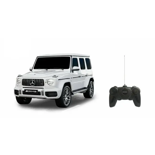 MASINA CU TELECOMANDA MERCEDES-BENZ G63 ALB SCARA 1 LA 24 VIVRas95800_Alb