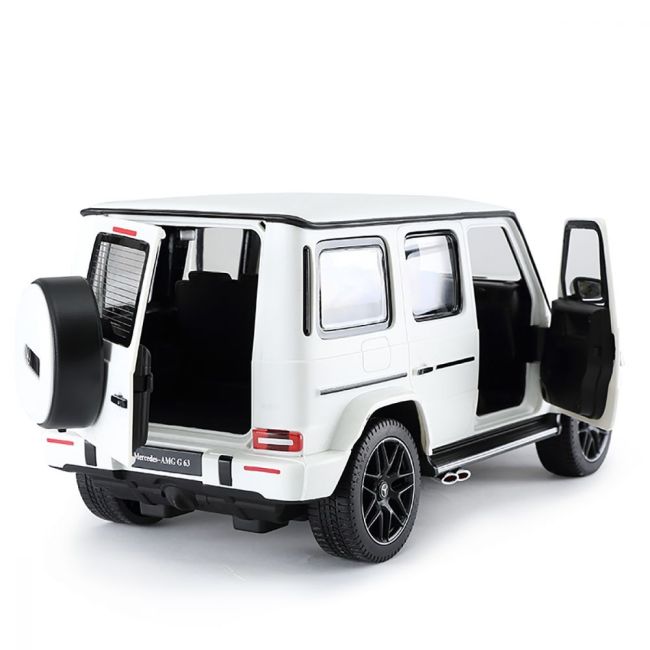 MASINA CU TELECOMANDA MERCEDES-BENZ G63 ALB SCARA 1 LA 24 VIVRas95800_Alb