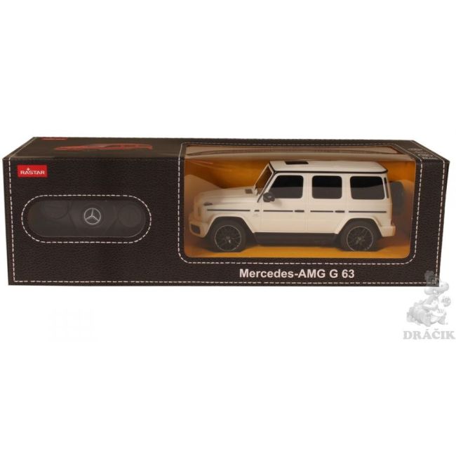 MASINA CU TELECOMANDA MERCEDES-BENZ G63 ALB SCARA 1 LA 24 VIVRas95800_Alb