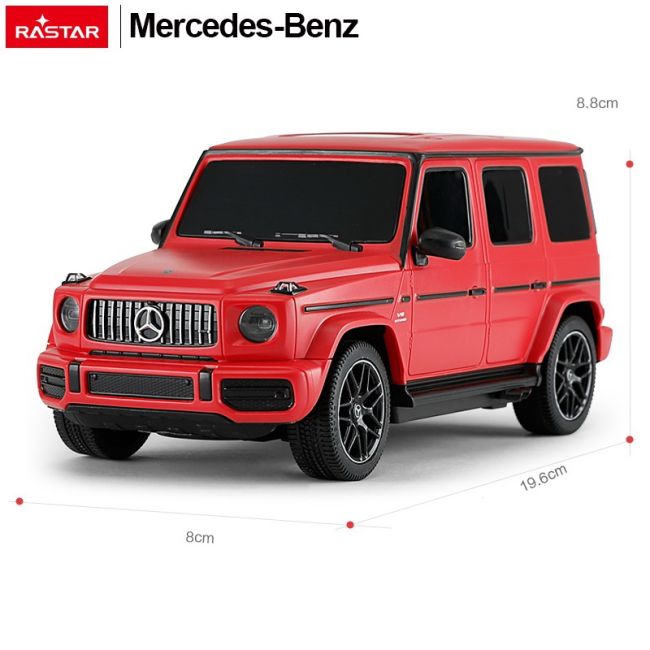 MASINA CU TELECOMANDA MERCEDES-BENZ G63 ROSU SCARA 1 LA 24 VIVRas95800_Rosu