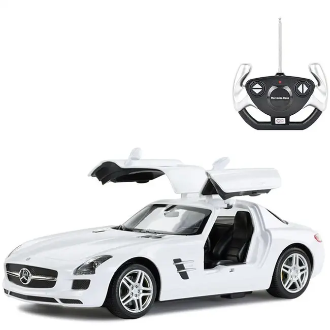 MASINA CU TELECOMANDA MERCEDES-BENZ SLS ALB SCARA 1 LA 14 VIVRas47600_Alb