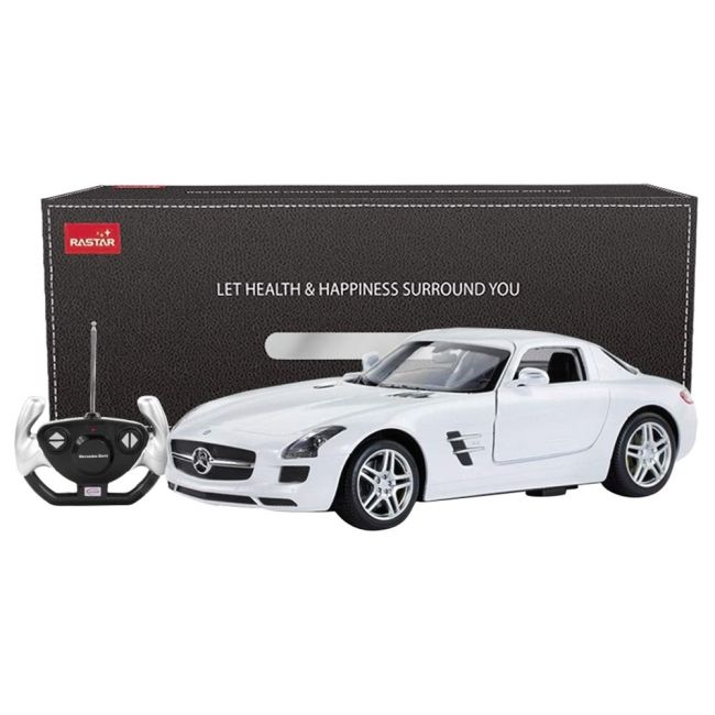 MASINA CU TELECOMANDA MERCEDES-BENZ SLS ALB SCARA 1 LA 14 VIVRas47600_Alb