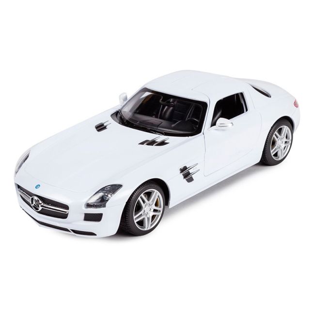 MASINA CU TELECOMANDA MERCEDES-BENZ SLS ALB SCARA 1 LA 14 VIVRas47600_Alb