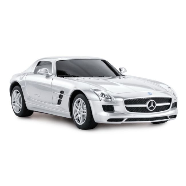 MASINA CU TELECOMANDA MERCEDES-BENZ SLS AMG ARGINTIE SCARA 1 LA 24 VIVRas40100_Argintiu