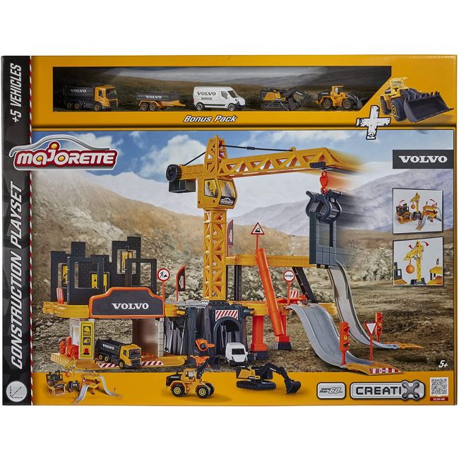MAJORETTE PISTA CREATIX CONSTRUCTION 5 MASINUTE VOLVO VIV212050032