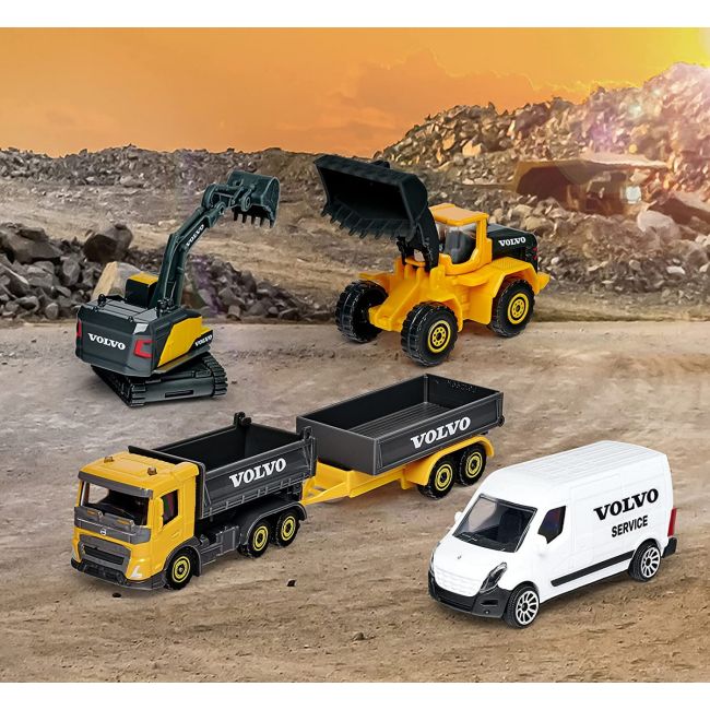 MAJORETTE PISTA CREATIX CONSTRUCTION 5 MASINUTE VOLVO VIV212050032
