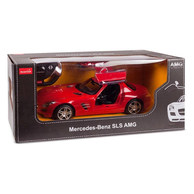MASINA CU TELECOMANDA MERCEDES-BENZ SLS ROSU SCARA 1 LA 14 VIVRas47600_Rosu