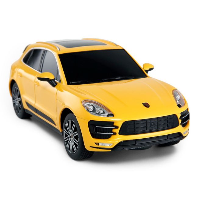 MASINA CU TELECOMANDA PORSCHE MACAN TURBO GALBENA SCARA 1 LA 14 VIVRas73300_Galben