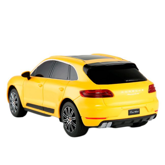MASINA CU TELECOMANDA PORSCHE MACAN TURBO GALBENA SCARA 1 LA 14 VIVRas73300_Galben