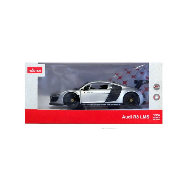 MASINUTA METALICA AUDI R8 ARGINTIE SCARA 1 LA 24 VIVRas56100_Argintiu