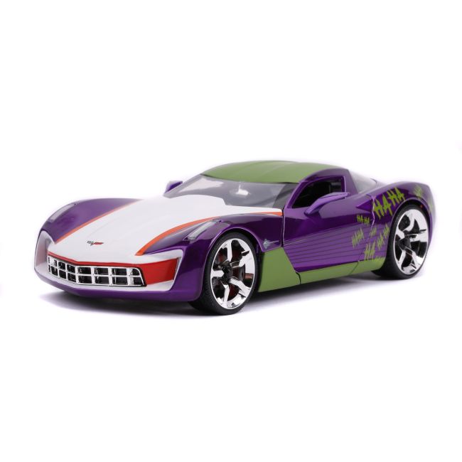 MASINUTE METALICA CHEVY CORVETTE STINGRAY 2009 SI FIGURINA JOKER SCARA 1:24 VIV253255020