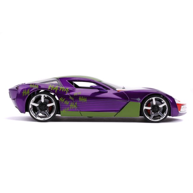 MASINUTE METALICA CHEVY CORVETTE STINGRAY 2009 SI FIGURINA JOKER SCARA 1:24 VIV253255020