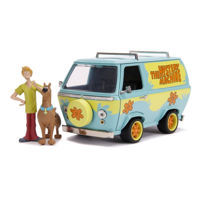 SCOOBY DOO MYSTERY VAN SET FORMAT DIN DUBITA METALICA SCARA 1:24 SI 2 FIGURINE SCOOBY DOO SI SHAGGY VIV253255024