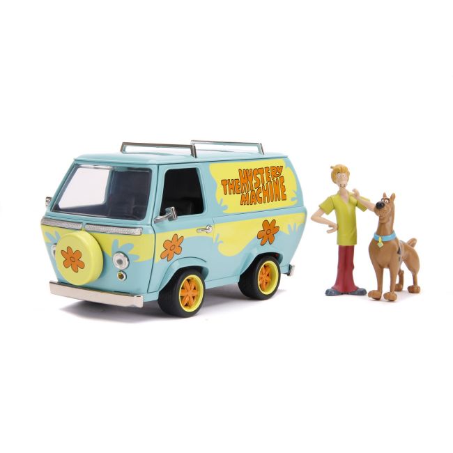 SCOOBY DOO MYSTERY VAN SET FORMAT DIN DUBITA METALICA SCARA 1:24 SI 2 FIGURINE SCOOBY DOO SI SHAGGY VIV253255024