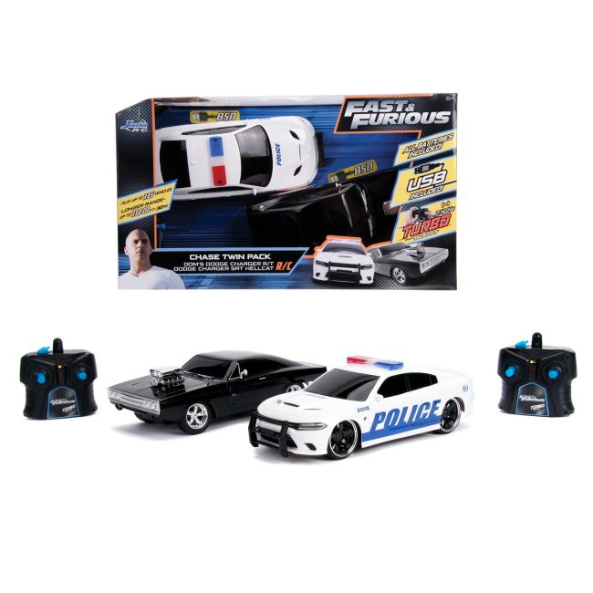 SET MASINUTE FAST AND FURIOUS RC TOYOTA SUPRA&DODGE CHARGER SRT SCARA 1:16 VIV253209004