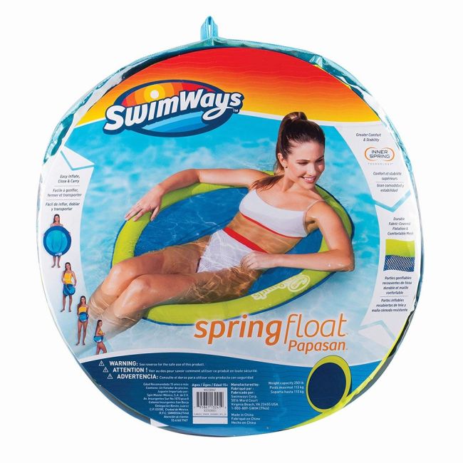 SWIMWAYS  SCAUN PLUTITOR SPRING FLOAT PAPASAN ALBASTRU CU VERDE VIV6045229_20104243