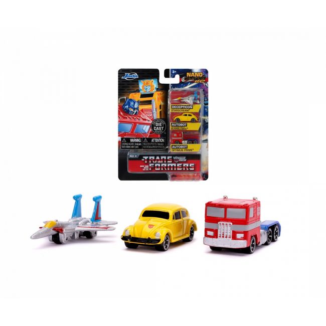 TRANSFORMERS SET 3 NANO MASINUTE METALICE 4CM VIV253111005