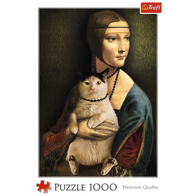 PUZZLE 1000 DOAMNA CU PISICA VIV10663