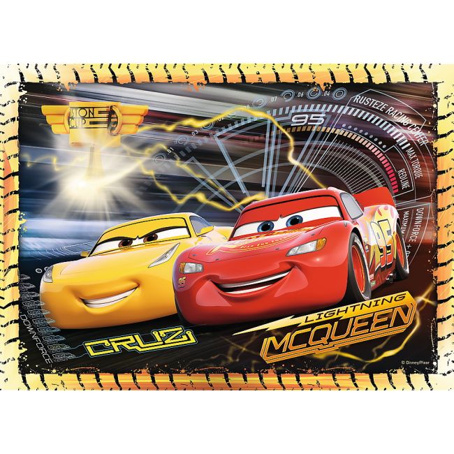 PUZZLE 4IN1 CARS - PE LOCURI, FITI FATA, START VIV34608