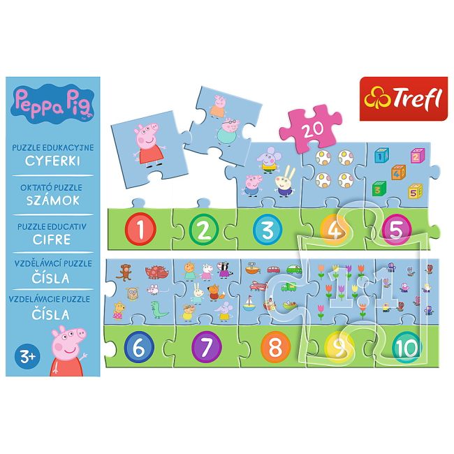 PUZZLE EDUCATIONAL 20 PIESE NUMERE PEPPA PIG VIV15579