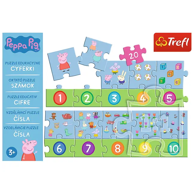 PUZZLE EDUCATIONAL 20 PIESE NUMERE PEPPA PIG VIV15579