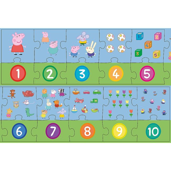 PUZZLE EDUCATIONAL 20 PIESE NUMERE PEPPA PIG VIV15579